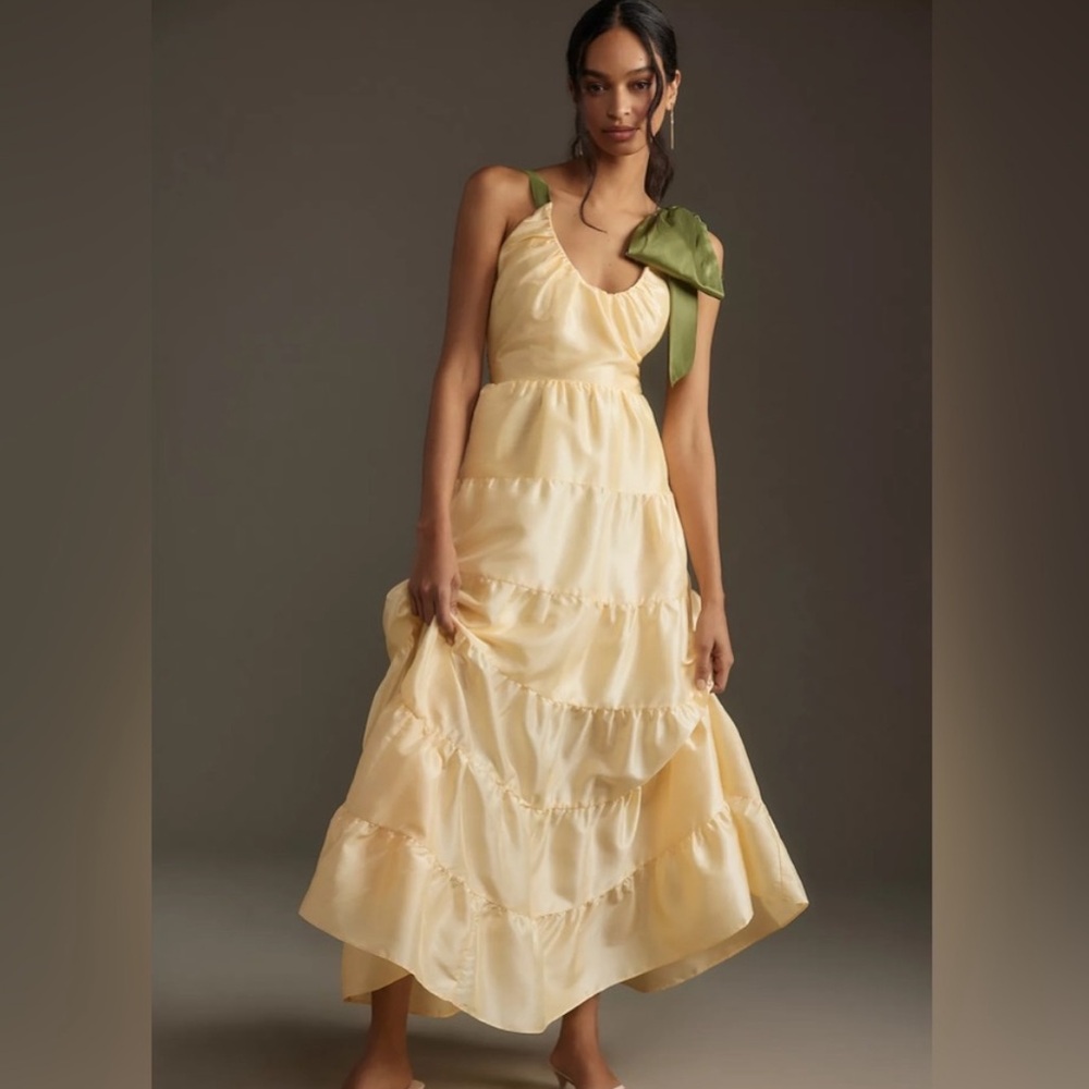 Hutch Scoop-Neck Tiered Maxi Dress Anthropologie